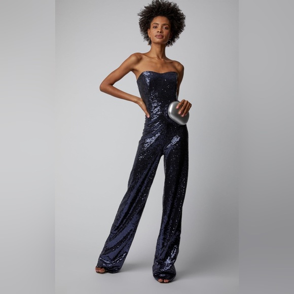 SALONI Pants - Saloni Aurelie Strapless Sequin Jumpsuit S100-7